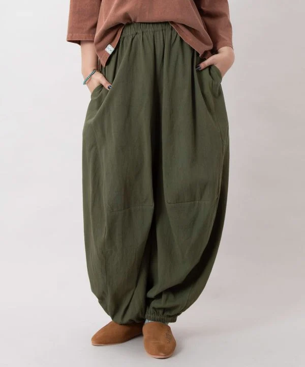 Pantalon à cordon de serrage à la silhouette décontractée et galbée