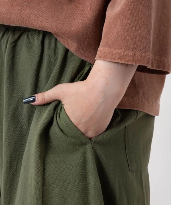 Pantalon à cordon de serrage à la silhouette décontractée et galbée