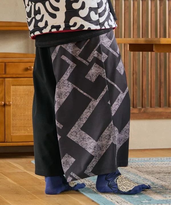 Pantalon large à motif traditionnel japonais