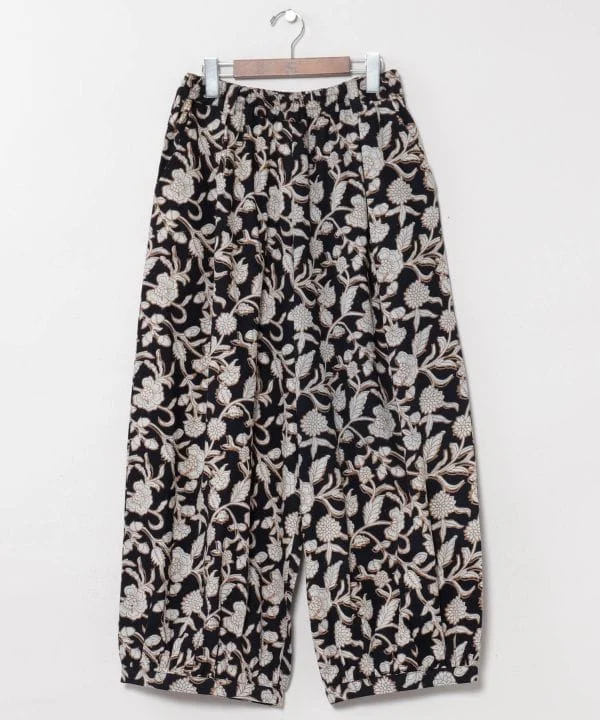 Pantalon bouffant galbé - Motif imprimé indien