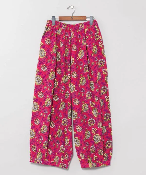 Pantalon bouffant galbé - Motif imprimé indien