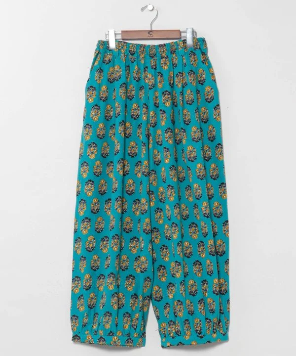 Pantalon bouffant galbé - Motif imprimé indien