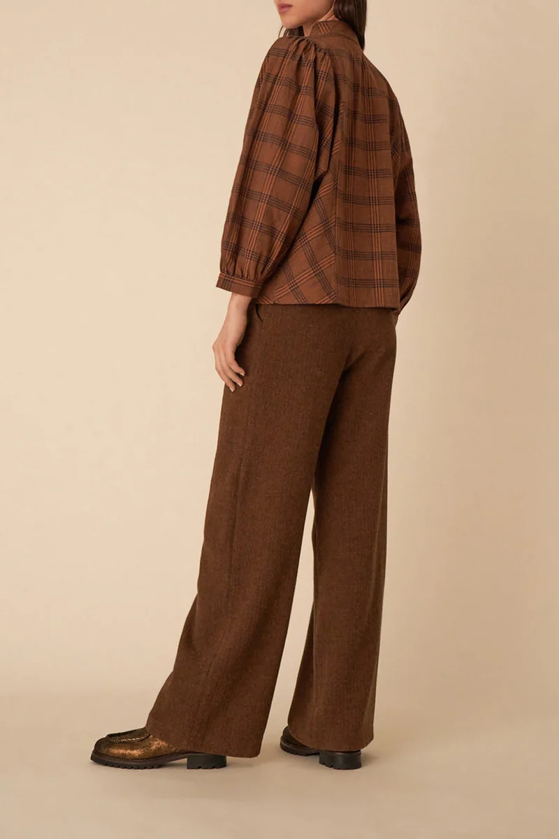 blouse vanita carreaux cannelé