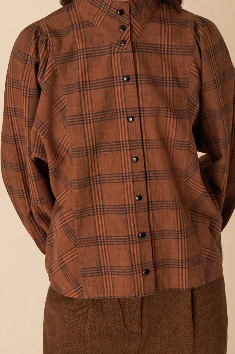 blouse vanita carreaux cannelé