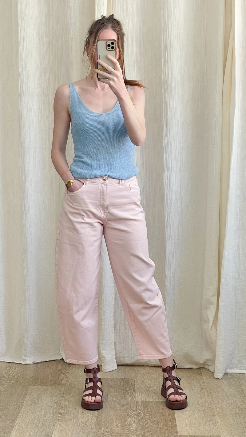 Top Lou - Débardeur paillettes maille lurex brillant