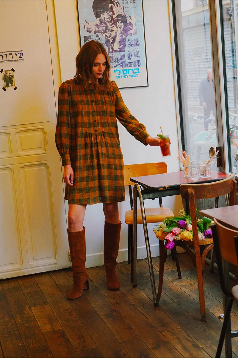 robe virola carreaux gingembre