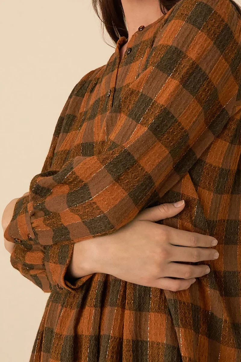 robe virola carreaux gingembre