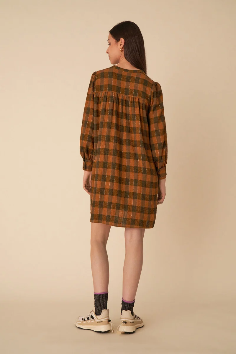 robe virola carreaux gingembre