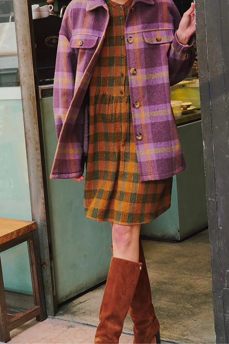 robe virola carreaux gingembre