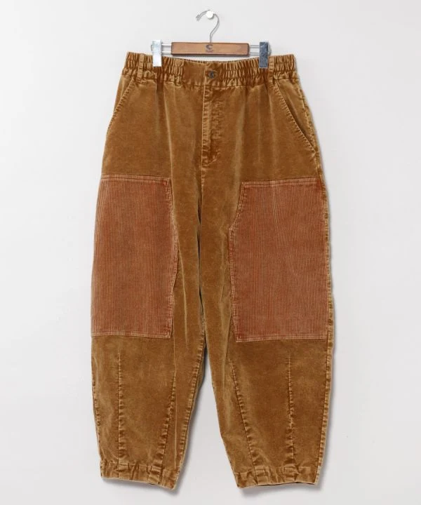 Pantalon en velours côtelé patchwork