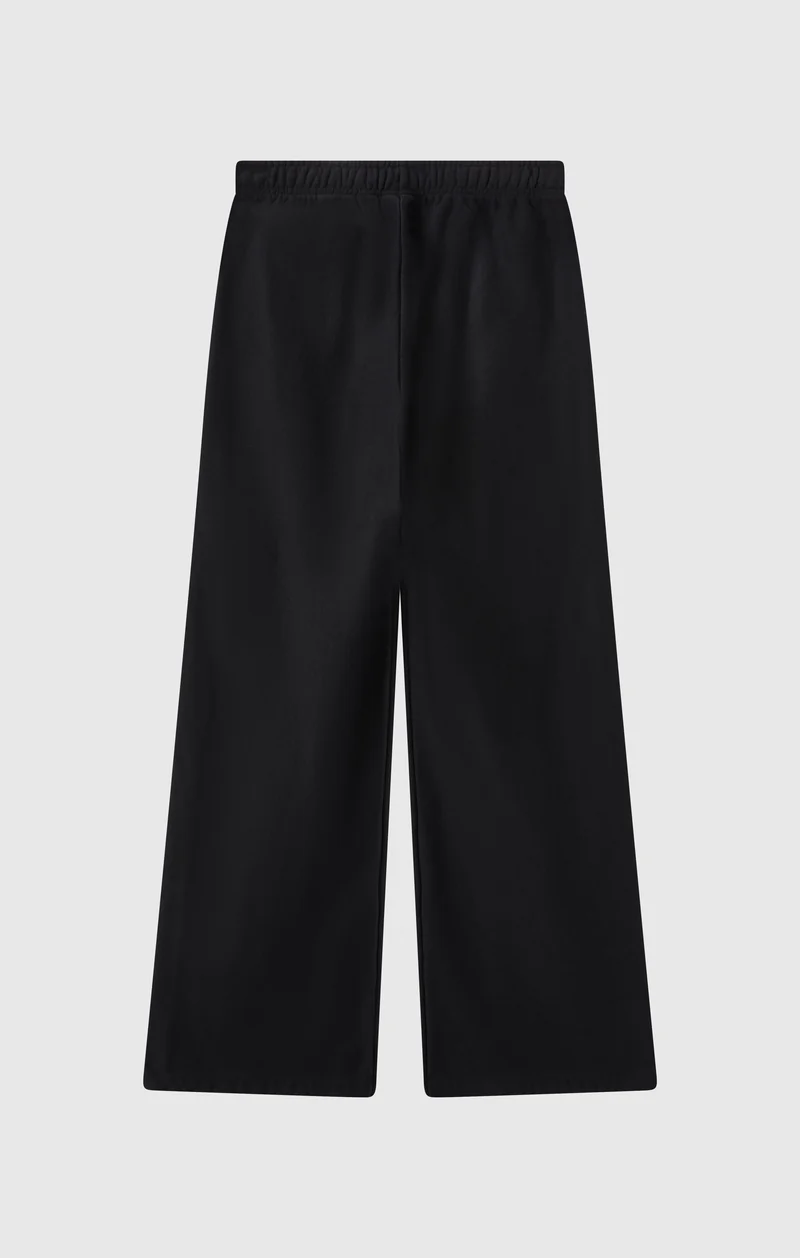 Women’s Reverse Weave Wide Leg Trousers with Logo Tape and Brushed Interior