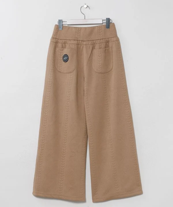 Pantalon en maille texturée brodée - SURF＆Palms