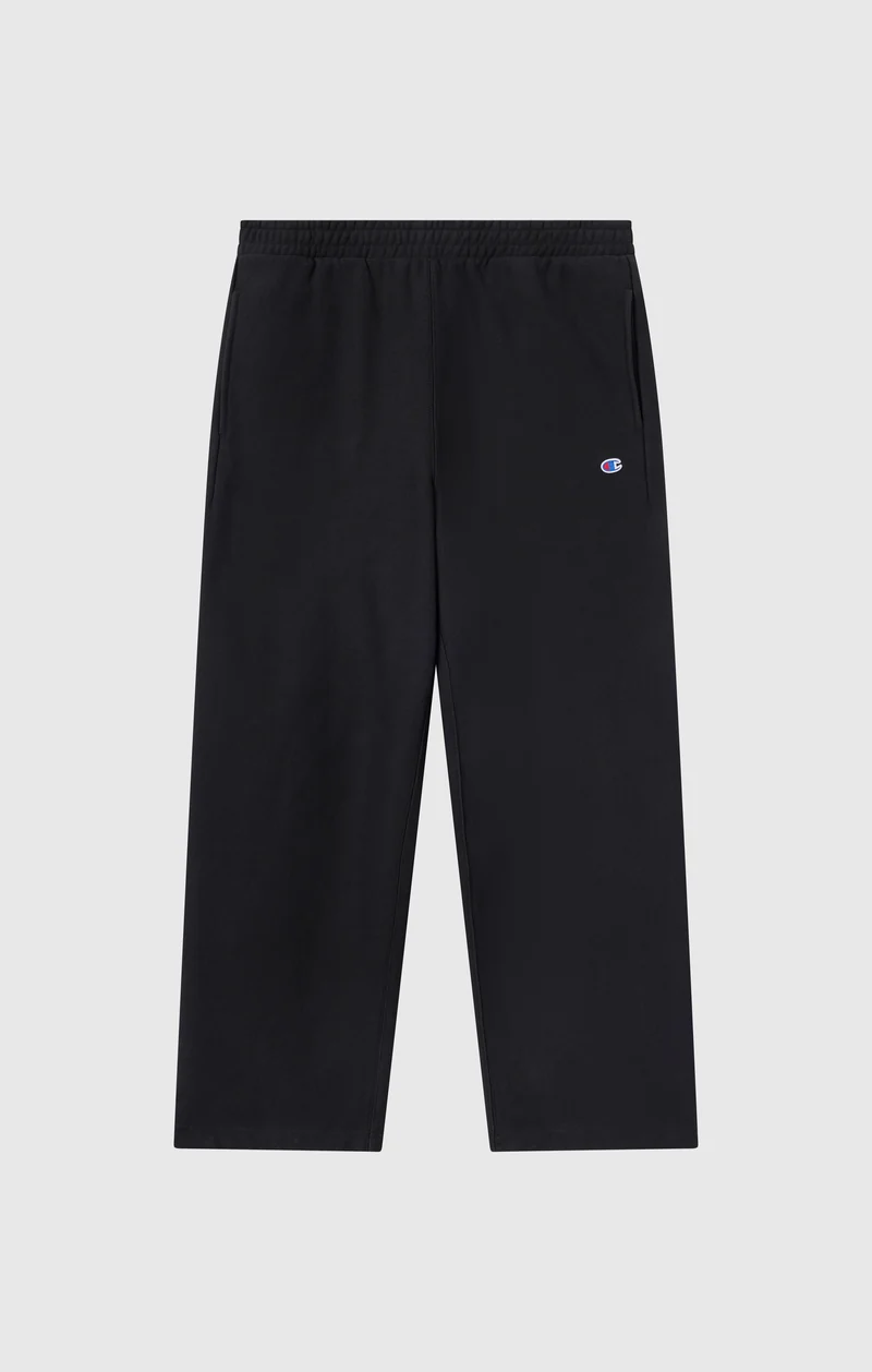 Men’s Reverse Weave Wide Leg Trousers with Brushed Interior