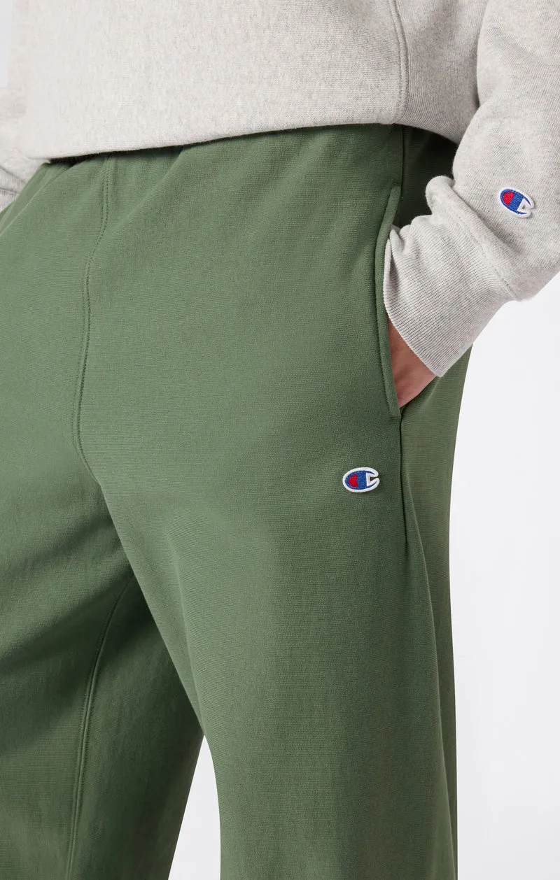 Men’s Reverse Weave Wide Leg Trousers with Brushed Interior