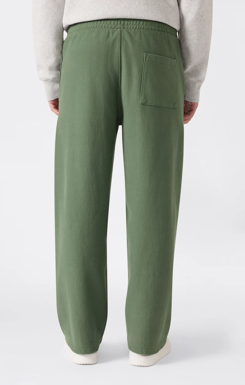 Men’s Reverse Weave Wide Leg Trousers with Brushed Interior