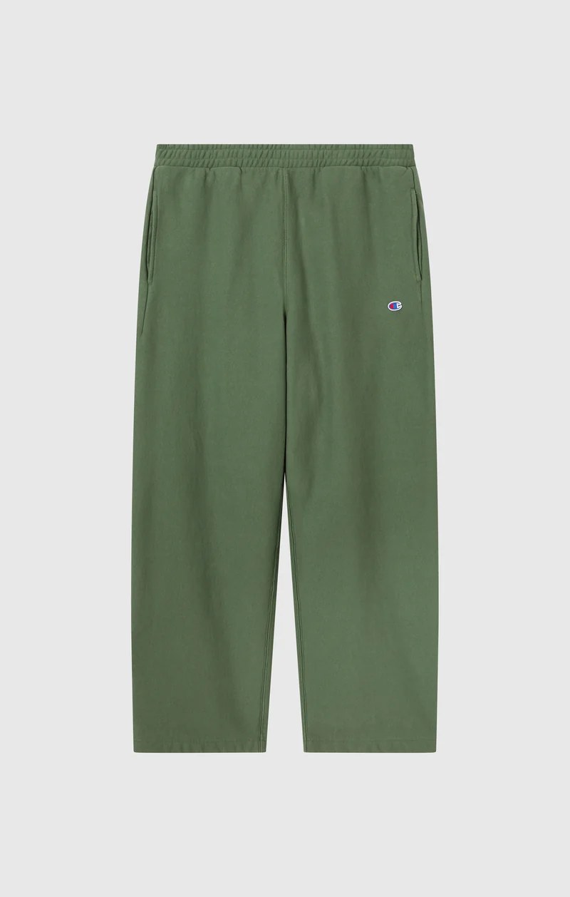 Men’s Reverse Weave Wide Leg Trousers with Brushed Interior
