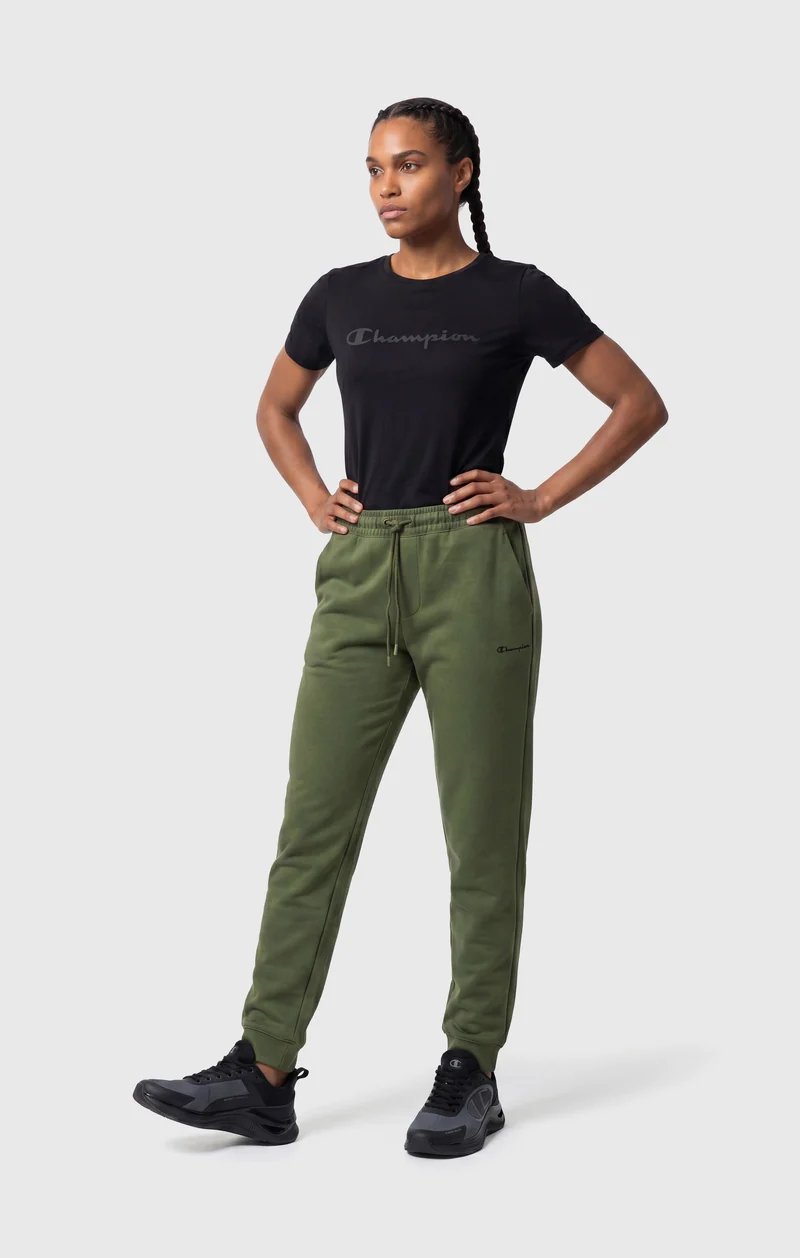Women’s Trousers with Ribbed Cuffs in Stretch Interlock C-Tech