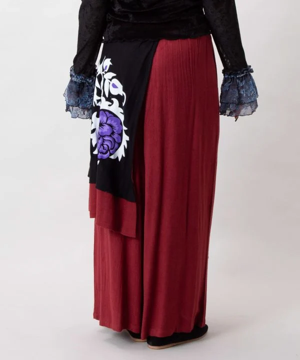 Pantalon asymétrique à fleurs Suzani