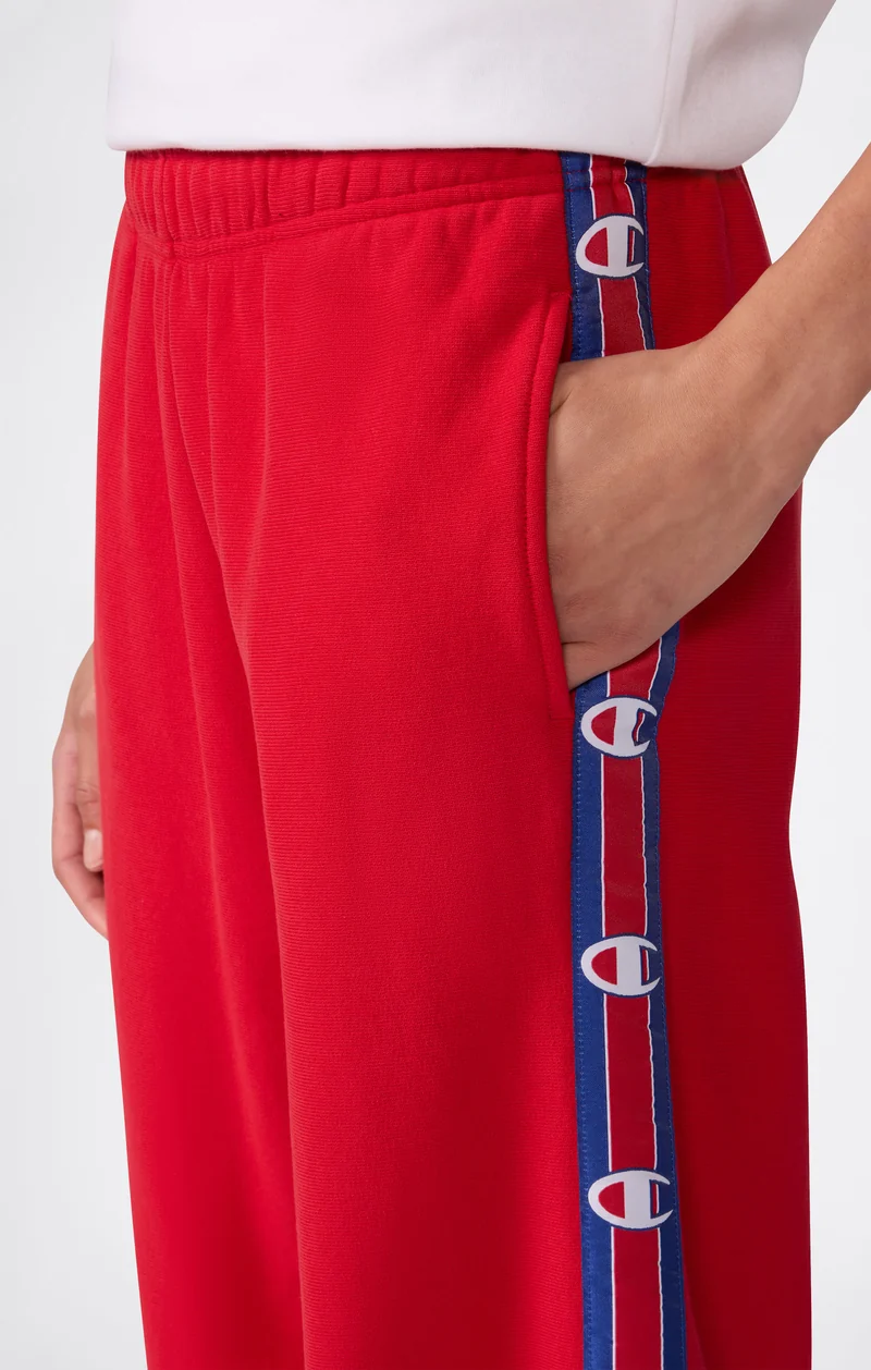 Women’s Reverse Weave Wide Leg Trousers with Logo Tape and Brushed Interior