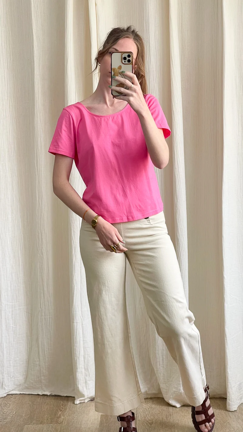 T-shirt Candice - Top dos nu avec détail torsadé