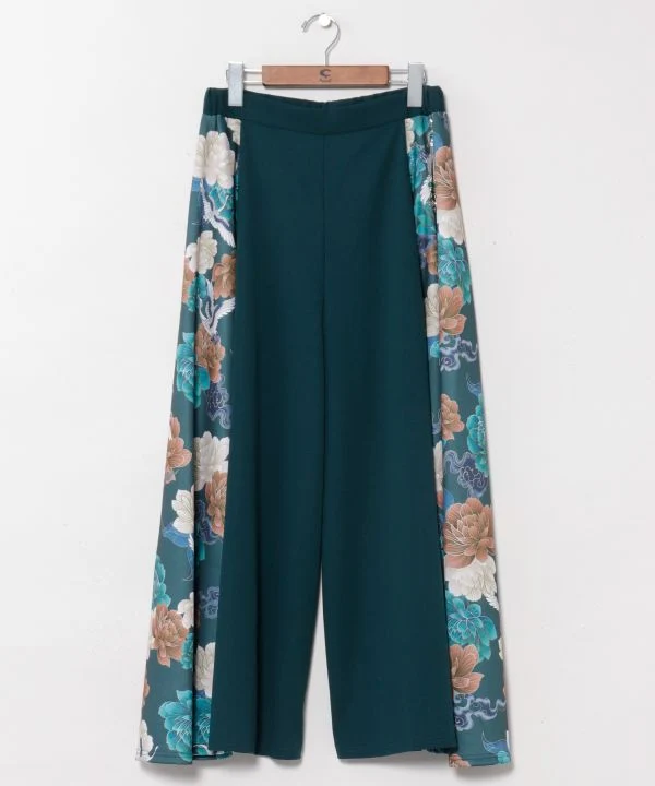 Pantalon évasé fusion asiatique