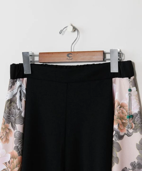 Pantalon évasé fusion asiatique