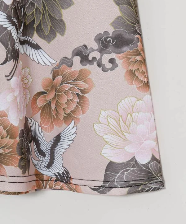 Pantalon évasé fusion asiatique