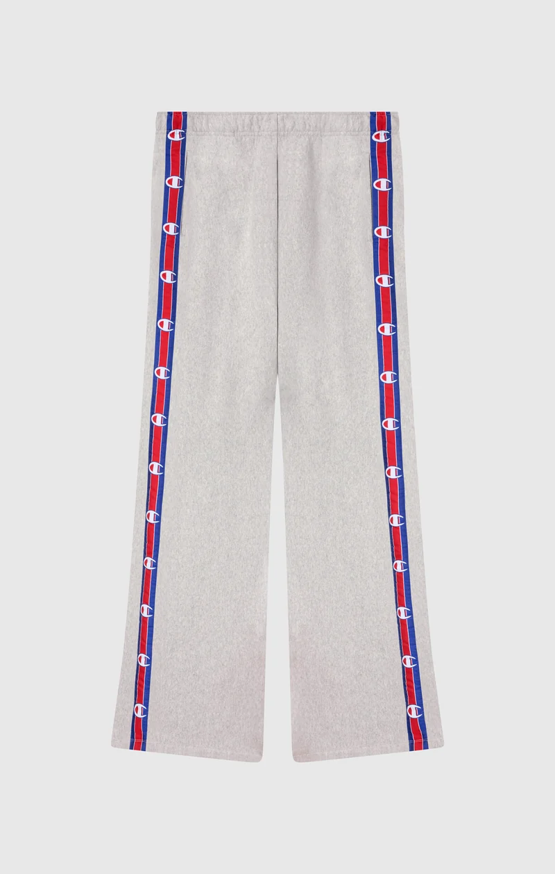 Women’s Reverse Weave Wide Leg Trousers with Logo Tape and Brushed Interior