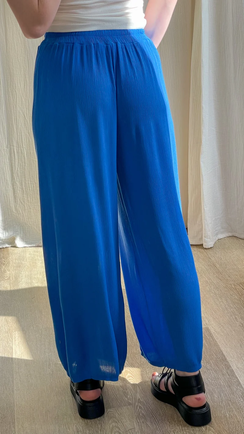 Pantalon Alice - Pantalon en viscose fluide large taille élastique