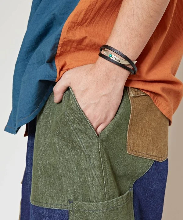 Pantalon en jean patchwork