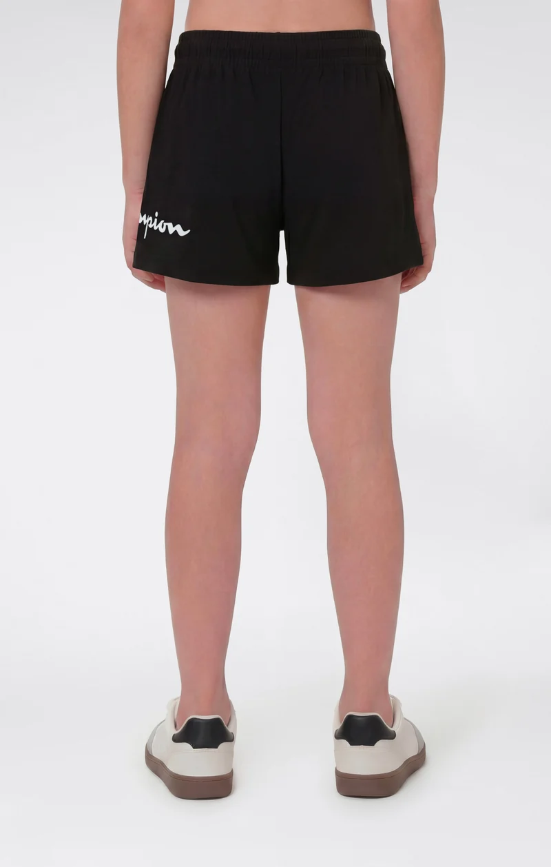 Girls’ Cotton Shorts with Maxi Logo