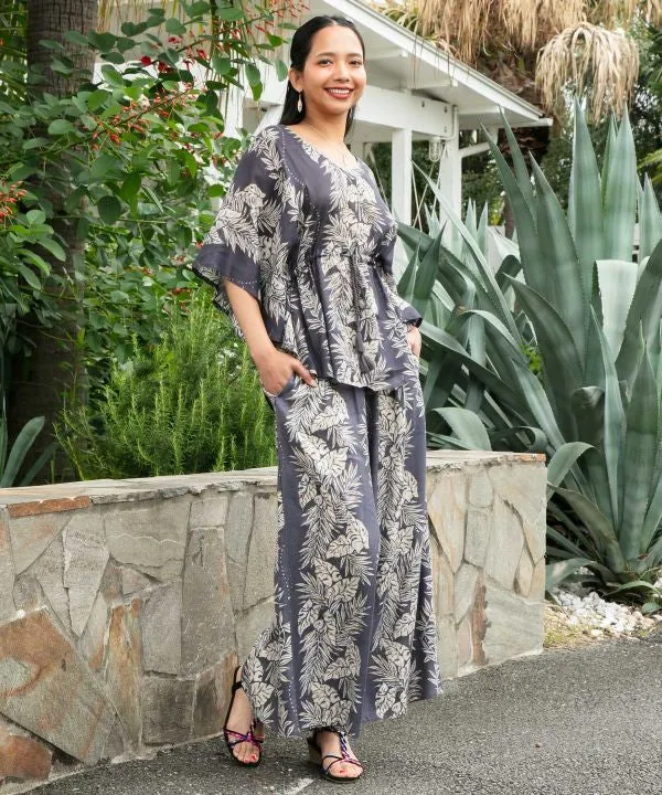 Pantalon large imprimé Lei