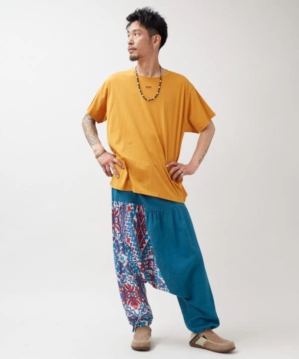 Pantalon harem à motif géométrique