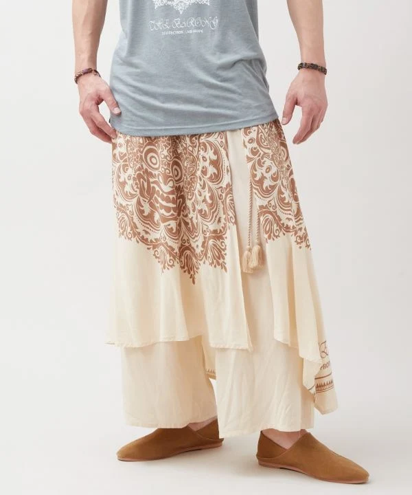 Pantalon portefeuille imprimé Barong