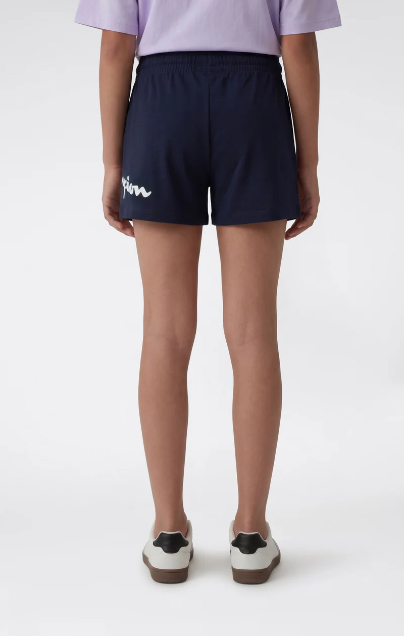Girls’ Cotton Shorts with Maxi Logo