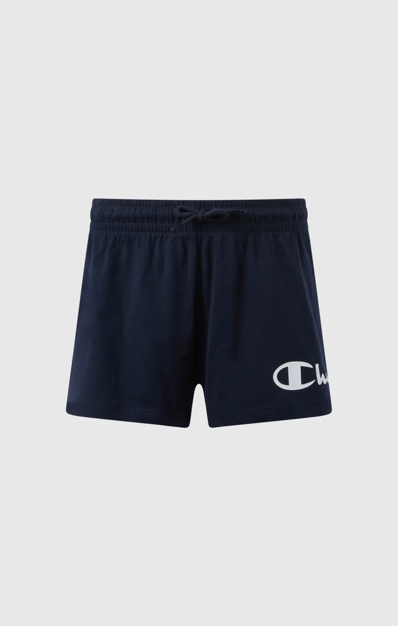 Girls’ Cotton Shorts with Maxi Logo