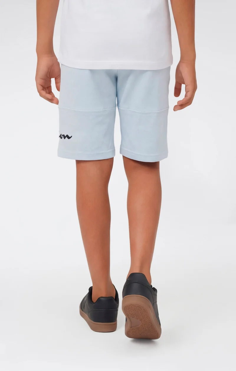 Boys’ Cotton Shorts with Maxi Printed Logo