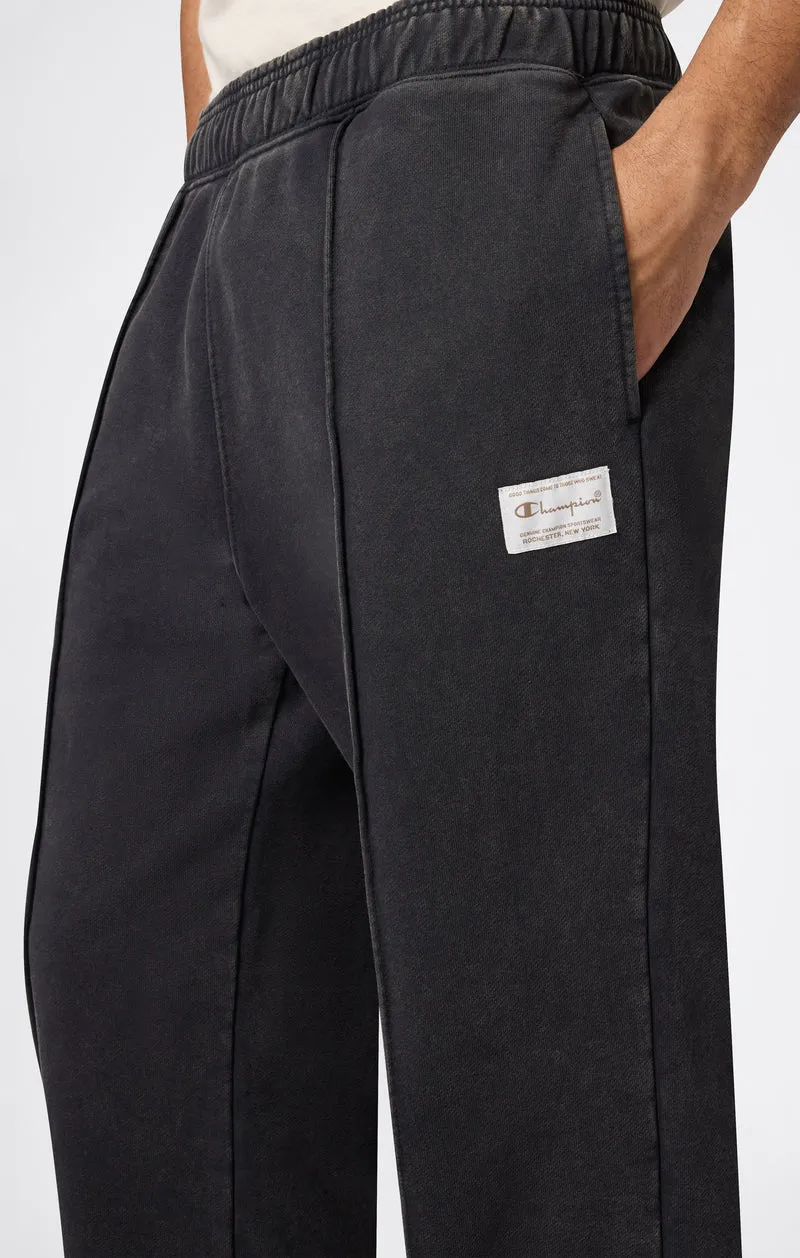Men’s Pants with Stitched Pleat and Washed Effect