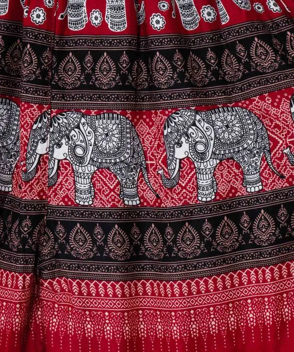 Shorts en rayonne à motif éléphant thaïlandais