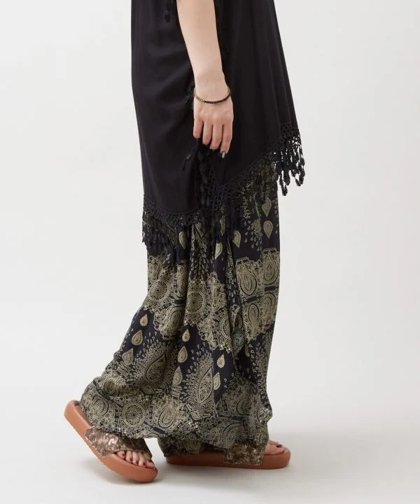 Pantalon en rayonne Mandala
