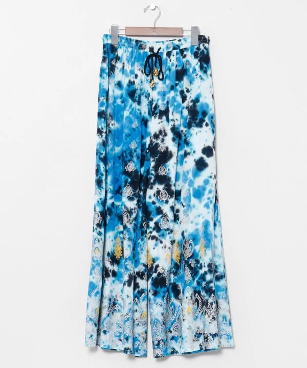 Pantalon en rayonne tie-dye