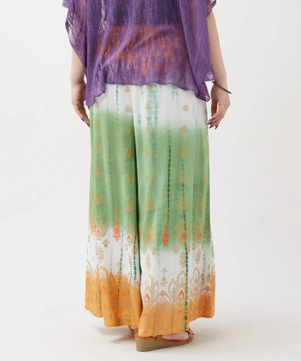 Pantalon en rayonne tie-dye