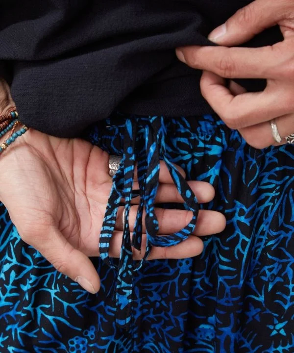 Pantalon en rayonne batik de Bali