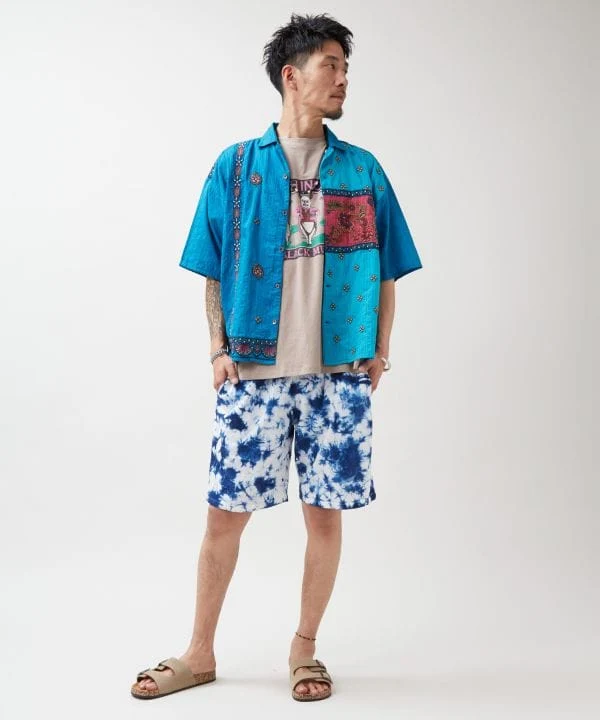 Short en coton thaïlandais tie-dye