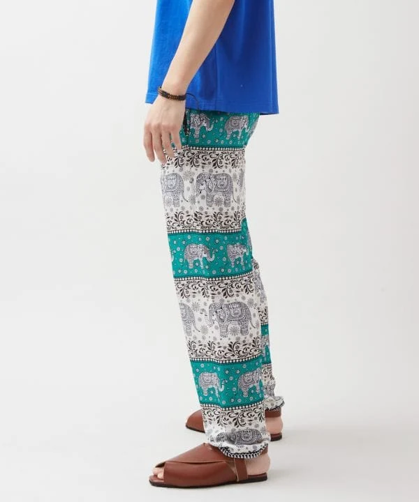 Pantalon en rayonne à motif éléphant