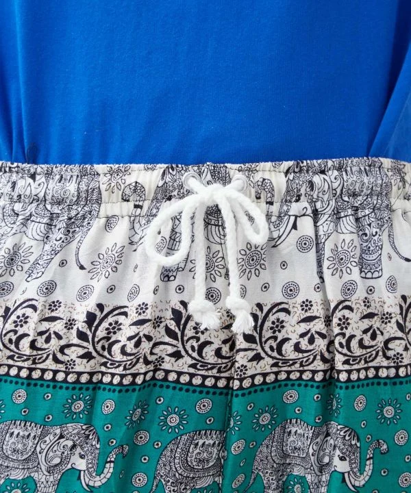 Pantalon en rayonne à motif éléphant