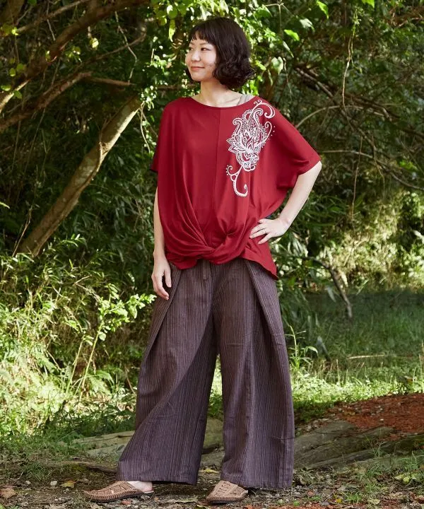 Pantalon de pêcheur unisexe à revers