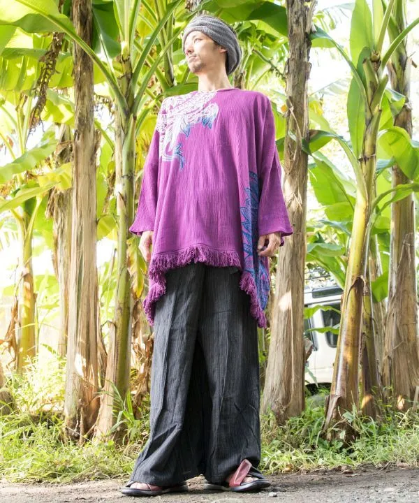 Pantalon de pêcheur unisexe à revers