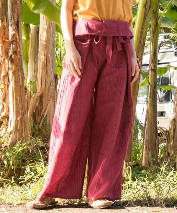 Pantalon de pêcheur unisexe à revers