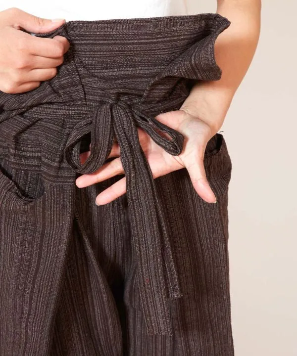 Pantalon de pêcheur unisexe à revers